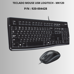 TECLADO MOUSE USB LOGITECH - MK120 Espanol Número de parte: 920-004428
