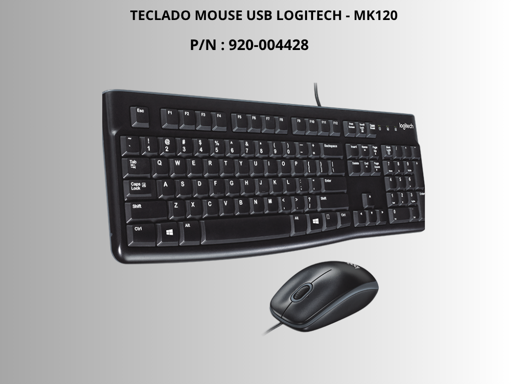 TECLADO MOUSE USB LOGITECH – MK120 Espanol TECLADO MOUSE USB LOGITECH – MK120 Espanol